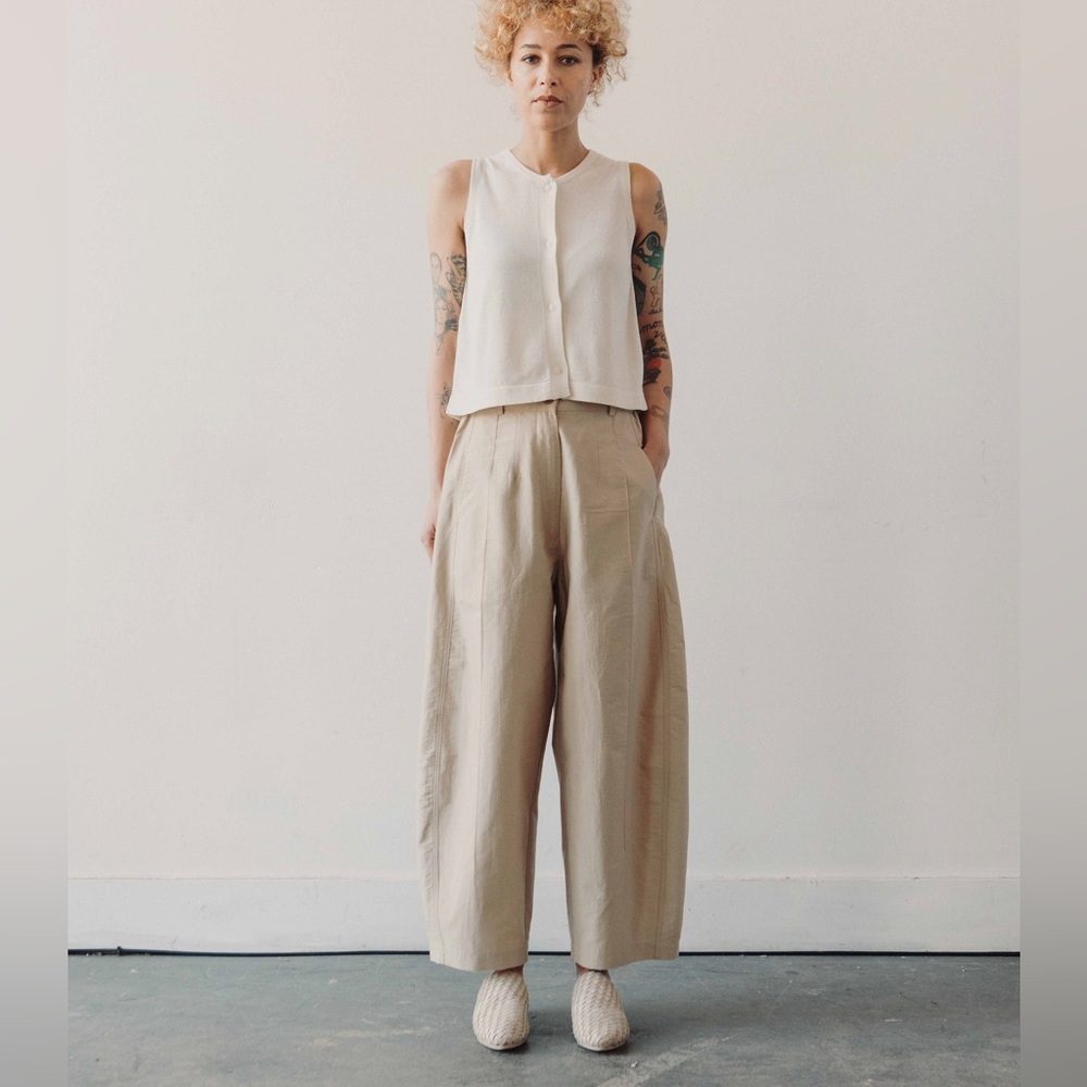 Cordera - Seam Curved Pants in Toasted